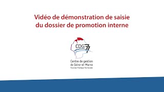 Vidéo de démonstration de saisie du dossier de promotion interne  Agirhe RH  CDG 77 [upl. by Enelime]