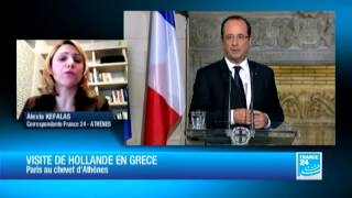 Visite de Hollande en Grèce  Paris au chevet dAthènes [upl. by Alansen]