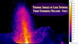 Thermal Images of Lava Spewing From an Erupting Volcano [upl. by Anitsim]