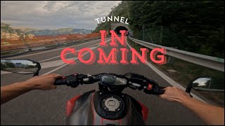 YAMAHA MT 07 ROADSITALIA  RAW SOUND  BRUTAL ACCELERATION TUNNEL 4K [upl. by Nahtaj]