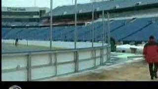 Constructing the Rink for the 2008 NHL Winter Classic game [upl. by Auqeenwahs6]