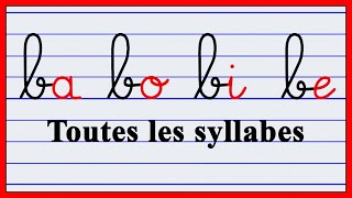 apprendre à lire et à écrire les syllabes en français [upl. by Atilrak639]