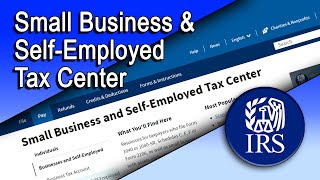 IRS Small Business SelfEmployed Tax Center [upl. by Anaxor]