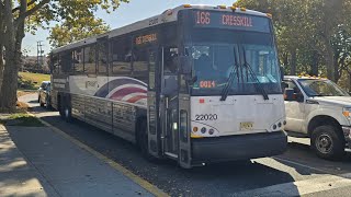 NJ TRANSIT 166 CRESSKILL MCI D4500CT 22020 [upl. by Enisamoht]