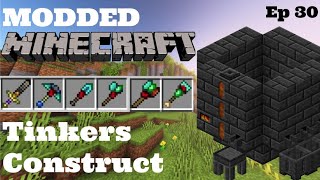 How to Forge the Best Tools in Tinkers Construct  Modded Minecraft Ep 30 [upl. by Cirnek]