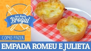 COMO FAZER EMPADA ABERTA ROMEU E JULIETA COM MASSA DE PASTEL  AnaMariaBrogui [upl. by Anitsrhc]