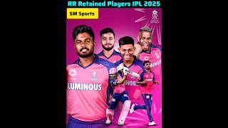 rr Retained Players For ipl2025 iplretainplayers ipl2025megaauction ipl2025 cricket [upl. by Oletta]