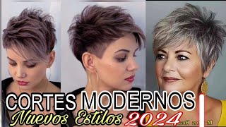 Cortes de Cabello CORTOS en CAPAS Tendencia y Estilo Cortes de Moda 2024 [upl. by Eiramaneet]