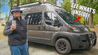 Retired Man Sells Home to Travel Full Time  Custom Van Tour [upl. by Paulina830]