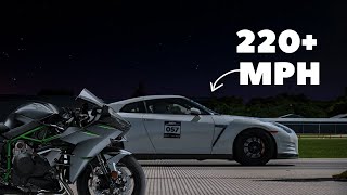 2000 HP GTR vs Kawasaki Ninja H2 STREET RACING [upl. by Cart]