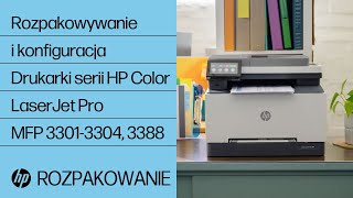 Rozpakowanie i konfiguracja  Drukarki z serii HP Color LaserJet Pro MFP 33013304 3388 [upl. by Nagard]