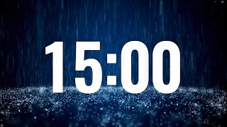 15 Minute Timer with Relaxing Music and Rain Sounds for Classroom  Calming Piano and Rain Sounds [upl. by Lucilia948]