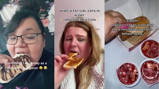 what I eat in a day as a fat person hangover edition  tiktok compilation [upl. by Lauraine]