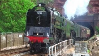 BR Standard 71000 and LNER A1 60163 on the Tamar Devonian 280712 [upl. by Yeta]