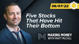 Five Stocks That Have Hit Their Bottom  Making Money with Matt McCall [upl. by Ojela]