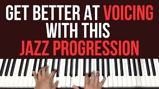 Get Better At Voicing With This Jazz Progression  Piano Tutorial [upl. by Ntsyrk339]