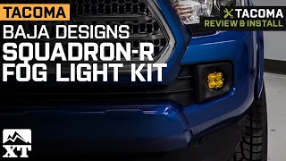 20122022 Tacoma Baja Designs SquadronR Sport Amber LED Fog Light Pocket Kit Review amp Install [upl. by Narrat359]