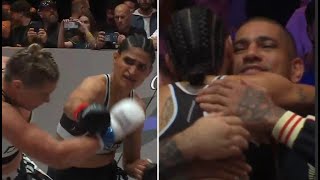 ALINE SISTER CHAMA PEREIRAs left hook KO  Full Fight  Karate Combat [upl. by Yrakcaz]