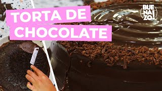 Receta de torta de chocolate  Preparación e ingredientes  BUENAZO [upl. by Lucey]