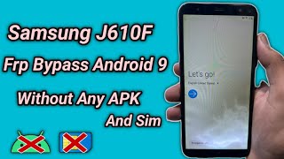 Samsung J6 plus Frp Bypass  J610F New Security Patch Android 9 [upl. by Coffin]