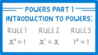 GCSE Maths  Introduction to PowersIndices amp 3 Basic Rules Powers Part 16 29 [upl. by Nikita]