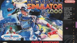 Super Baseball Simulator 1000 Super Nintendo  Boston vs Houston [upl. by Dimah]