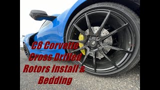 C8 Corvette brake rotor upgrade and pad bedding [upl. by Ltsyrk]