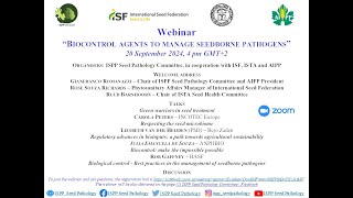 Webinar ISPP Biocontrol agents to manage seedborne pathogens [upl. by Nelleyram]