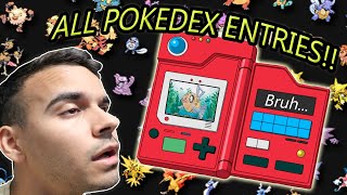 Reading Every SINGLE PokéDex Entry IN ONE SITTING [upl. by Kurth763]