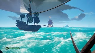 Sea of Thieves  Solo Sloop and Ghost Galleon vs Burning Blade [upl. by Bonner709]