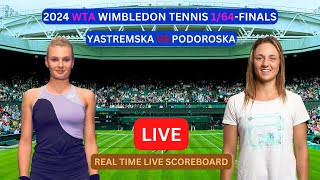 Dayana Yastremska Vs Nadia Podoroska LIVE Score UPDATE Today Tennis 2024 WTA Wimbledon 164Finals [upl. by Keener]