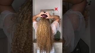 Volume half up half down hairstyle curlyhair curlyhairstyles hair [upl. by Absa]