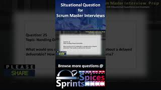 Scrum Master  SM Interview Question 25 of 200 scrummasterinterview scrummaster agileinterview [upl. by Elsy36]