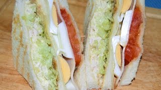 كلوب ساندويش بالدجاجشيف احمد Chicken Club Sandwich [upl. by Theola891]