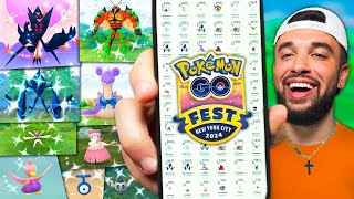 Getting EVERY Shiny at Pokémon GO Fest [upl. by Merrile956]