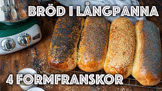 Bröd i långpanna  Fyra formfranskor på en gång [upl. by Ilyse]