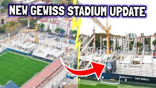 WOW AMAZING New Gewiss Stadium Renovations Update Precast Installation at New Curva Sud Morosini [upl. by Yelyr]