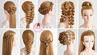 10 PEINADOS FACILES para ESTE 2024  Easy hairstyles [upl. by Anabella769]