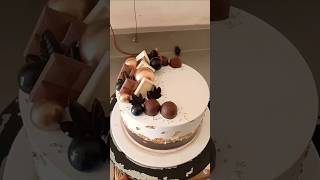 Gold leaf cake ideas  simple chocolate cake  mousse chococake design  cakedesign moussecake yt [upl. by Henni]