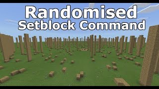 Randomised SetBlock  Minecraft Command Block Tutorials [upl. by Anuhsal]