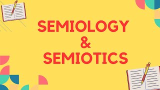 Semiology  Semiotics in Linguistics English literature [upl. by Gavette336]