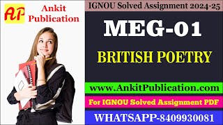 IGNOU MEG1 Solved Assignment 202425 for July 2024 and January 2025 Session [upl. by Pollerd485]