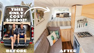 8000 BUDGET VAN TOUR Van Life Couple DIY Sprinter Van Conversion 170” [upl. by Seely]