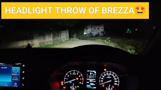 All New BREZZA 2022 ZXI HEADLIGHTS THROW😍 Night drive with brezza [upl. by Davidde890]