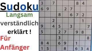 Sudoku wie geht das  Schritt für Schritt Anleitung  Für Einsteiger  Anfänger geeignet [upl. by Eidson284]