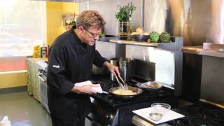 Fettuccine Alfredo with Sautéed Shrimp Chef Eric Crowley Chef Erics Culinary Classroom [upl. by Kcinemod881]