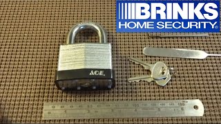 74 Brinks 60mm Maximum Security Padlock Picked amp Shimmed [upl. by Macmillan]