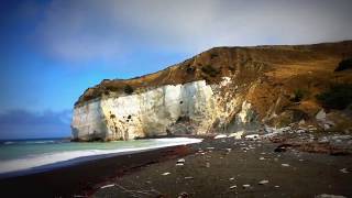 Black sand beach near Kaikoura in south island of New Zealand [upl. by Laith]