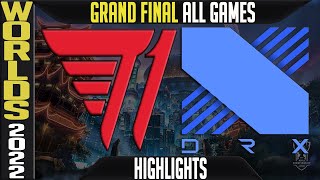 T1 vs DRX Highlights ALL GAMES  Worlds 2022 GRAND FINAL  T1 vs DRX [upl. by Julis436]