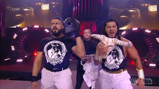 Andrade El Ídolo amp Rush Tag Team Entrance with new theme song AEW Dynamite Quake By The Lake 2022 [upl. by Ynned711]